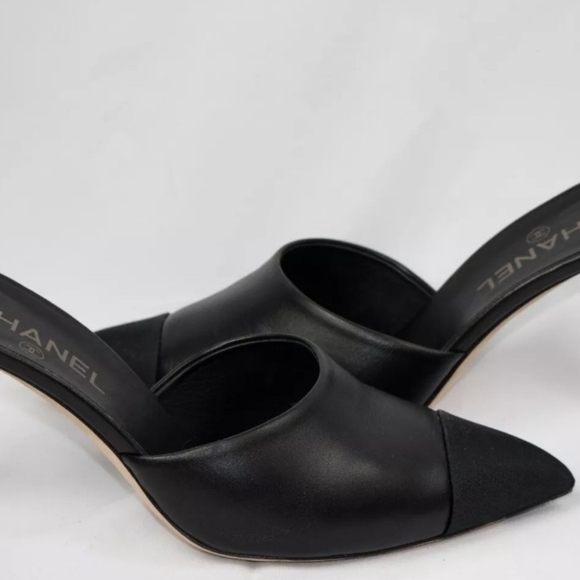 Chanel Serpent & Pearl Heel Logo Mules - Picture 2 of 6